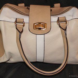 ALDO Crossbody Colorblock Satchel Turn Lock Barrel Bag